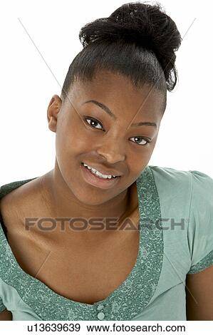 Studio Portrait Of Smiling Teenage Girl View Large Photo Image Stock Photo - Studio Portrait Of Smiling Teenage Girl. Fotosearch