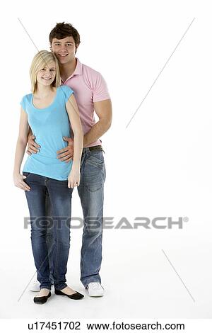 Stock Image - Teenage Couple In Studio. Fotosearch
