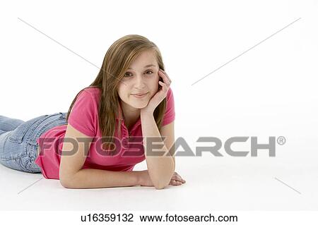 Teenage Girl Laying On Stomach View Large Photo Image Stock Image - Teenage Girl Laying On Stomach. Fotosearch