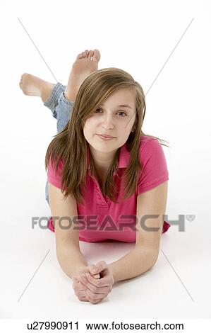 Teenage Girl Laying On Stomach View Large Photo Image Stock Image - Teenage Girl Laying On Stomach. Fotosearch