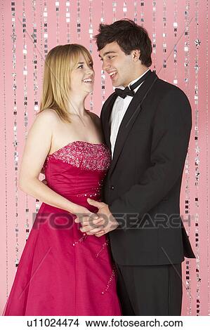 Picture - Young Couple Dressed For Party. Fotosearch
