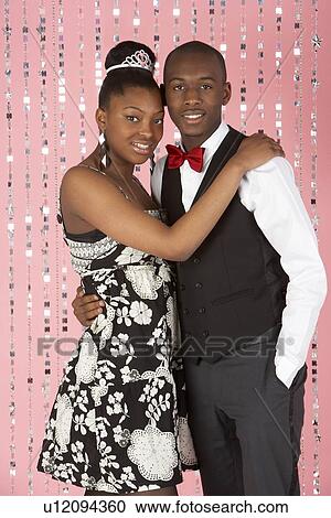Stock Image - Young Couple Dressed For Party. Fotosearch