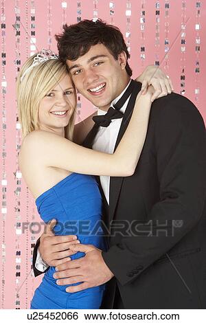 Stock Photograph - Young Couple Dressed For Party. Fotosearch