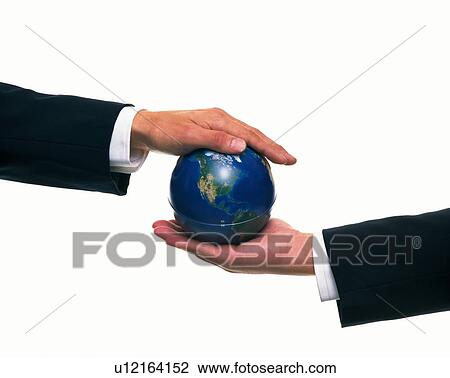 Two hands holding globe from top and bottom, Front View View Large Photo Image Stock Image - Two hands holding globe from top and bottom, Front View. Fotosearch