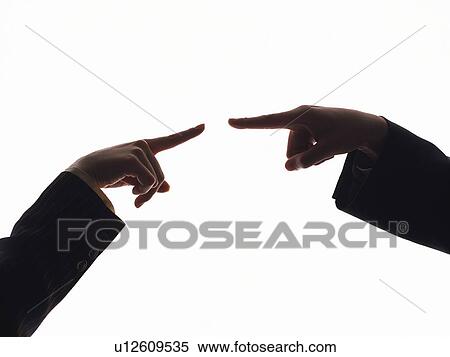 Two fingers touching, Side View, Silhouette View Large Photo Image Stock Photography - Two fingers touching, Side View, Silhouette. Fotosearch