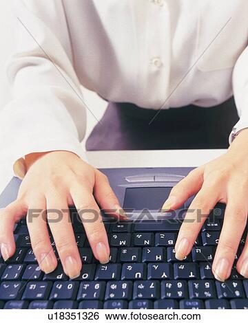 Hands typing the keyboard, High Angle View View Large Photo Image Stock Photograph - Hands typing the keyboard, High Angle View. Fotosearch