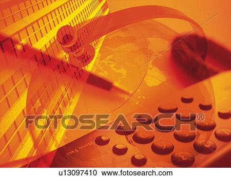 building, phone, pen and globe, CG, composition, toned image View Large Photo Image Stock Image - building, phone, pen and globe, CG, composition, toned image. Fotosearch