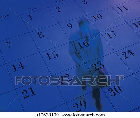 Businessman and calendar, CG, composition, high angle view, blurred motion View Large Photo Image Stock Photo - Businessman and calendar, CG, composition, high angle view, blurred motion. Fotosearch