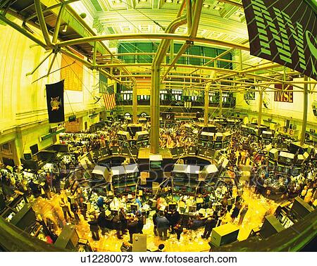 Scene in the stock exchange, High Angle View, New York, United States of America View Large Photo Image Stock Image - Scene in the stock exchange, High Angle View, New York, United States of America. Fotosearch