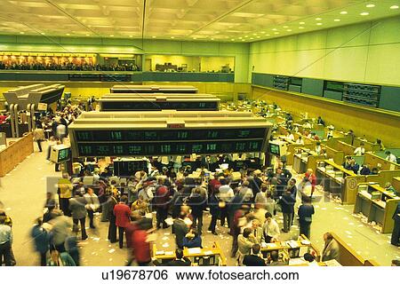Scene in the stock exchange, High Angle View, Toronto, Canada View Large Photo Image Stock Photograph - Scene in the stock exchange, High Angle View, Toronto, Canada. Fotosearch