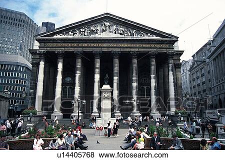 Stock Photo - The stock exchange building, London, England. Fotosearch