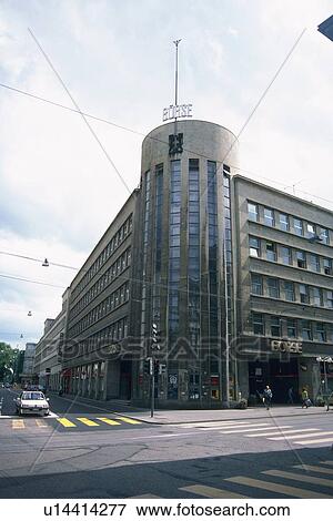 Stock Photo - The stock exchange building, Low Angle View, Zurich, Switzerland. Fotosearch
