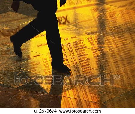 Picture - Running businessman and newspaper, CG, composition, blurred motion. Fotosearch