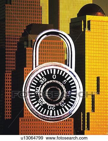 dial lock and Skyscrapers, Composite View Large Photo Image Stock Photo - dial lock and Skyscrapers, Composite. Fotosearch