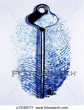 fingerprint and key, Composite, Toned Image View Large Photo Image Stock Image -  fingerprint and key, Composite, Toned Image. Fotosearch