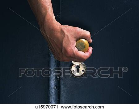 Stock Image - Hand breaking in, Close Up. Fotosearch