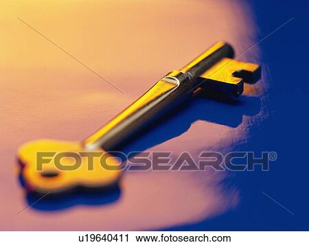 Stock Image - Key, High Angle View, Close Up. Fotosearch