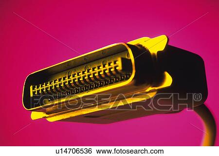 Stock Photograph - Computer cable, close up, CG, composition. Fotosearch