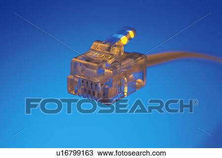Stock Image - Telephone cable, close up, CG, composition. Fotosearch
