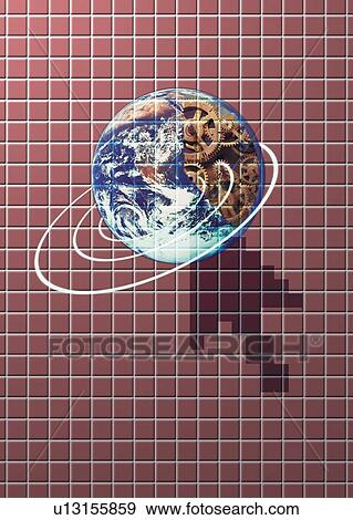Stock Photo -  the Earth and cursor, CG, composition. Fotosearch
