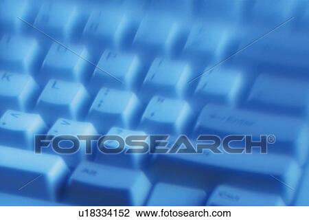 Stock Image - Keyboard, Close Up, Blurred, Toned Image. Fotosearch