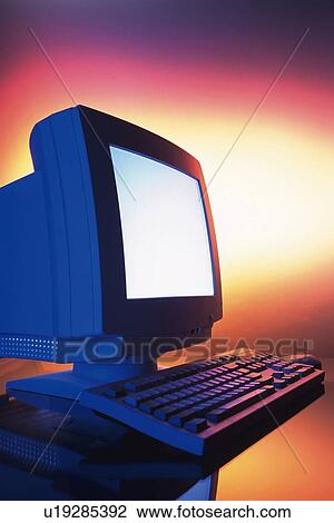 Stock Image - Personal Computer, Side View. Fotosearch