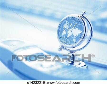 Globe like clock and handset, Close Up, Pin Focus View Large Photo Image Stock Photo - Globe like clock and handset, Close Up, Pin Focus. Fotosearch