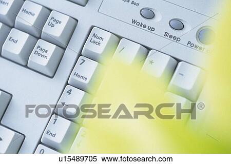 Stock Photography - Keyboard, Pin Focus, High Angle View. Fotosearch