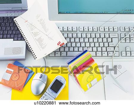 Messy desktop, High Angle View View Large Photo Image Stock Image - Messy desktop, High Angle View. Fotosearch