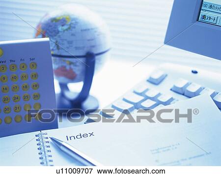 Stock Photo - Office items, Pin Focus, Toned Image. Fotosearch