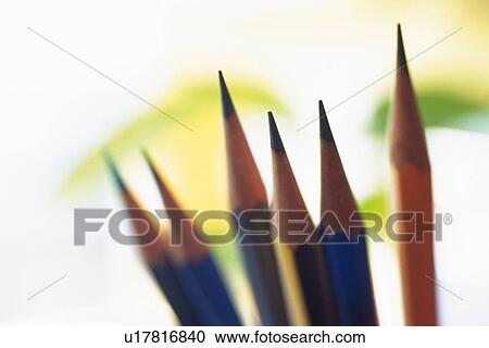 Stock Image - Pencils, Pin Focus, Close Up. Fotosearch