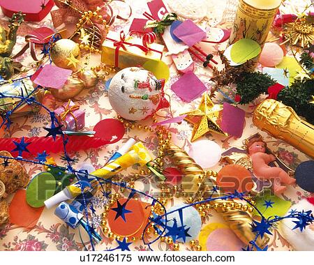 Christmas ornaments, high angle view View Large Photo Image Stock Photography - Christmas ornaments, high angle view. Fotosearch