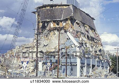 A demolished building at Olympic Blvd after an earthquake View Large Photo Image Stock Image - A demolished building at Olympic Blvd after an earthquake. Fotosearch