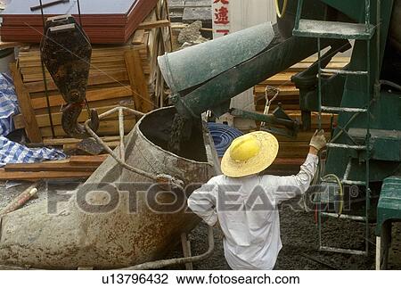 Construction workers with cement View Large Photo Image Stock Image - Construction workers with cement. Fotosearch