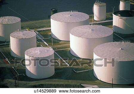 Stock Photo - Gas tanks. Fotosearch