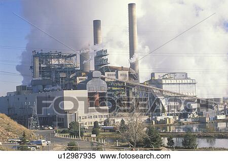 Smokestacks at a power plant View Large Photo Image Stock Photography - Smokestacks at a power plant. Fotosearch