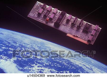 Space special effects composite of Earth and computer memory chip in space View Large Photo Image Stock Photo - Space special effects composite of Earth and computer memory chip in space. Fotosearch