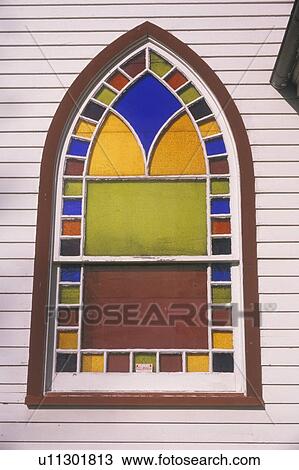 Stock Image - A stained glass window. Fotosearch