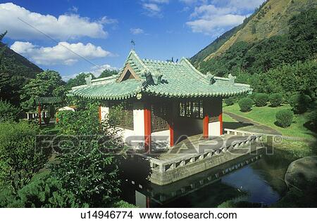 Picture - Iao Needle State Park shrine to the Japanese settlers. Fotosearch