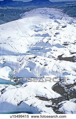 Stock Photography - Aerial view of an Alaskan glacier. Fotosearch
