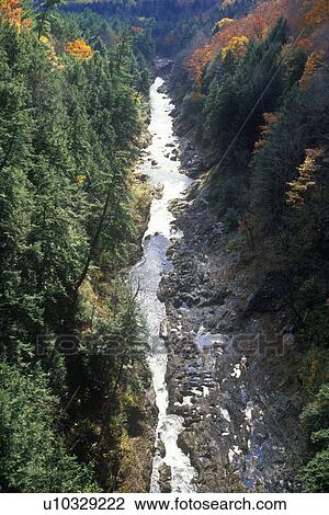 Autumn at Queechee Gorge View Large Photo Image Stock Image - Autumn at Queechee Gorge. Fotosearch