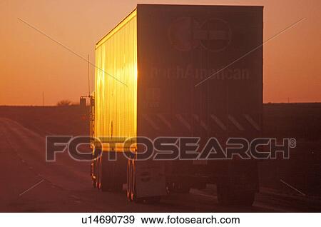 A truck at sunset View Large Photo Image Stock Photo - A truck at sunset. Fotosearch