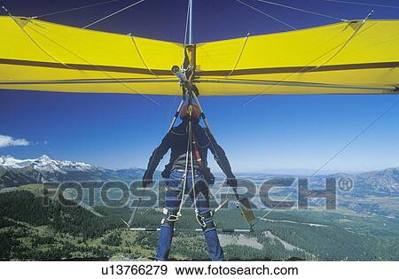 Stock Photo - Rear view Close-up of Hang Glider. Fotosearch