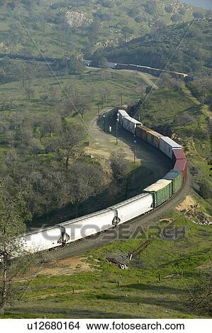 The Tehachapi Train Loop View Large Photo Image Picture - The Tehachapi Train Loop. Fotosearch