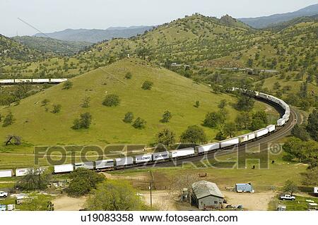 The Tehachapi Train Loop View Large Photo Image Stock Photo - The Tehachapi Train Loop. Fotosearch