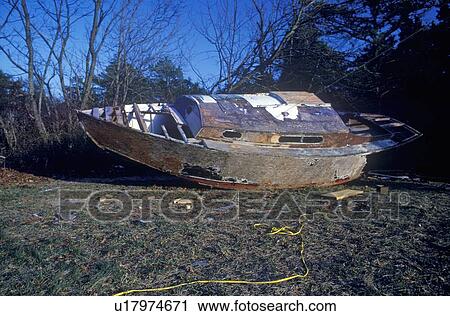 Stock Image - A wrecked ship. Fotosearch