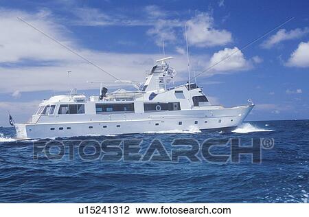 Stock Image - A yacht at sea. Fotosearch