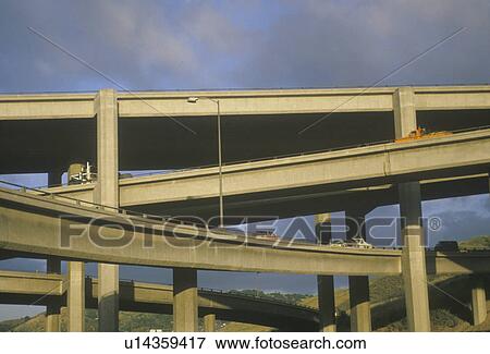 Multi-level freeway overpass View Large Photo Image Stock Photo - Multi-level freeway overpass. Fotosearch