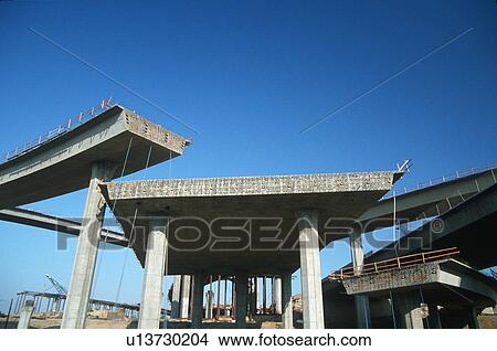 Multi-level freeway under construction View Large Photo Image Picture - Multi-level freeway under construction. Fotosearch