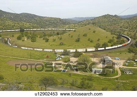 The Tehachapi Train Loop View Large Photo Image Stock Image - The Tehachapi Train Loop. Fotosearch